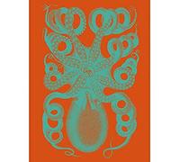 Wee Blue Coo Octopus Coral Blue Red Art Print Canvas Premium Wall Decor Poster