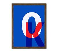 Wee Blue Coo Ok Typography Large Framed Art Print Poster Wall Decor 18x24 inch
