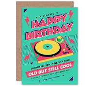 Wee Blue Coo Old But Still Cool Vinyl Happy Birthday Green Sealed Greeting Card Plus Envelope Blank inside