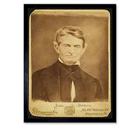 Wee Blue Coo Old Photograph Portrait John Brown Abolitionist Slavery USA Art Print Framed Poster Wall Decor 12X16 Inch
