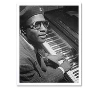 Wee Blue Coo Old Portrait Jazz Legend Thelonious Monk Guy Art Print Framed Poster Wall Decor 12X16 Inch