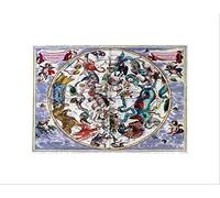 Wee Blue Coo OLD SCIENCE MAP STARS CELLARIUS SOUTHERN HEMISPHERE FRAMED ART PRINT B12X3923