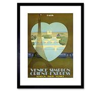 Wee Blue Coo ORIENT EXPRESS VENICE PARIS TUNNEL RAIL TRAIN EIFFEL TOWER ART PRINT B12X2975
