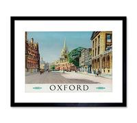 Wee Blue Coo Oxford England British Rail Street Cathedral Picture Framed Wall Art Print