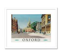 Wee Blue Coo Oxford England British Rail Street Cathedral Picture Framed Wall Art Print