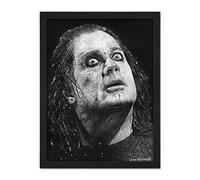 Wee Blue Coo Ozzy Osbourne Black Sabbath Wayne Maguire Artwork Framed Wall Art Print 18X24 Inch