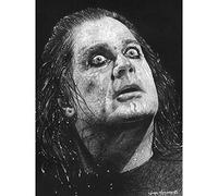 Wee Blue Coo Ozzy Osbourne Black Sabbath Wayne Maguire Premium Wall Art Canvas Print 18X24 Inch