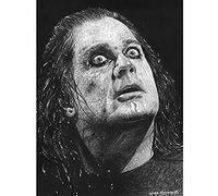 Wee Blue Coo Ozzy Osbourne Black Sabbath Wayne Maguire Unframed Art Print Poster Wall Decor 12X16 Inch