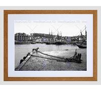 Wee Blue Coo Padstow Quay Cornwall England Vintage History Old BW Framed Wall Art Print