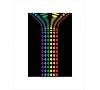 Wee Blue Coo PAINTING ABSTRACT MUSIC RAINBOW DESIGN COLOUR BLACK FRAMED ART PRINT B12X8357
