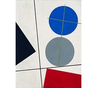 Wee Blue Coo Painting Abstract Sophie Taeuber Arp Kompozycja Art Print Poster Wall Decor 12X16 Inch