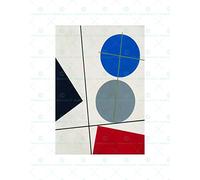 Wee Blue Coo Painting Abstract Sophie Taeuber Arp Kompozycja Wall Art Print