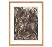 Wee Blue Coo Painting Albrecht Durer Knight Death Devil Old Master Framed Print F97X2655