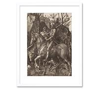Wee Blue Coo Painting Albrecht Durer Knight Death Devil Old Master Framed Wall Art Print