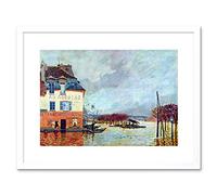 Wee Blue Coo Painting Alfred Sisley Flood Port Manly Old Master Framed Wall Art Print