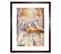 Wee Blue Coo Painting Allegory Blake Satan Before Throne God Framed Wall Art Print