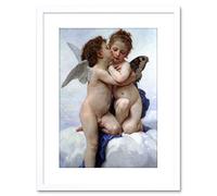 Wee Blue Coo PAINTING ALLEGORY BOUGUEREAU CUPID PSYCHE FRAMED PICTURE ART PRINT F97X8463
