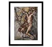 Wee Blue Coo Painting Allegory Prochazka Prometheus 12x16 Framed Wall Art Print