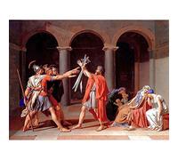Wee Blue Coo Painting Allegory Roman David Oath Horatii Art Print Poster Wall Decor 12X16 Inch