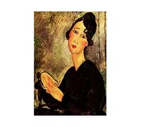 Wee Blue Coo Painting Amedeo Modigliani Portrait Dedie Old Master Wall Art Print
