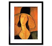 Wee Blue Coo Painting Amedeo Modigliani Woman With Hat Framed Wall Art Print