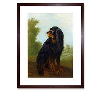 Wee Blue Coo Painting Animal Oudry Cavalier King Charles Spaniel Framed Wall Art Print