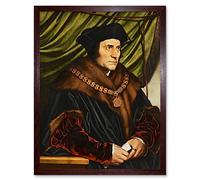 Wee Blue Coo Painting Antique Holbein Junior Minister Sir Thomas More Art Print Framed Poster Wall Decor 12X16 Inch