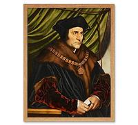 Wee Blue Coo Painting Antique Holbein Junior Minister Sir Thomas More Art Print Framed Poster Wall Decor 12X16 Inch