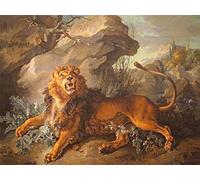 Wee Blue Coo Painting Ashanti Fable Oudry Lion Spider Wall Art Print