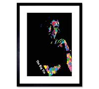 Wee Blue Coo Painting Billy Connolly Abstract Splatter Framed Wall Art Print