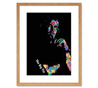 Wee Blue Coo Painting Billy Connolly Abstract Splatter Framed Wall Art Print