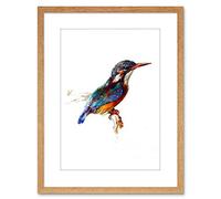 Wee Blue Coo PAINTING BIRD KINGFISHER RUSKIN FRAMED ART PRINT POSTER F97X12021