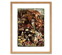 Wee Blue Coo Painting Book Aesop Fables Detmold Goats Wild Goatherd Framed Wall Art Print