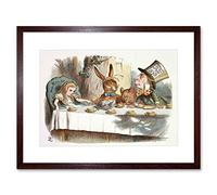 Wee Blue Coo Painting Book Carrol Alice Wonderland Tenniel Mad Hatter Framed Wall Art Print