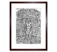 Wee Blue Coo Painting Book Divine Comedy Dante Botticelli Inferno Framed Wall Art Print