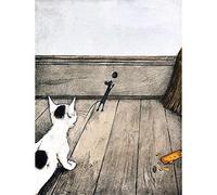 Wee Blue Coo Painting Book Ell Hole Cat Mouse Art Print Poster Wall Decor 12X16 Inch