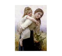 Wee Blue Coo Painting Bouguereau Not Too Much To Carry Wall Art Print