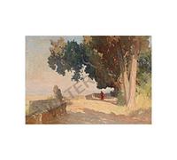 Wee Blue Coo Painting Brioschi Morning Sun Villa D'este Rome Wall Art Print