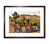 Wee Blue Coo Painting Cezanne Mountains In Provence Old Master Framed Wall Art Print