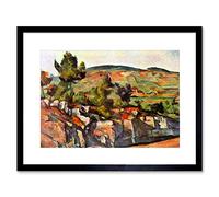 Wee Blue Coo Painting Cezanne Mountains In Provence Old Master Framed Wall Art Print