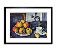 Wee Blue Coo PAINTING CEZANNE STILL LIFE BOTTL APPLE CART FRAMED PICTURE ART PRINT F97X8256