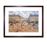 Wee Blue Coo Painting Cityscape Paris Pissarro Avenue De L'opera Framed Wall Art Print