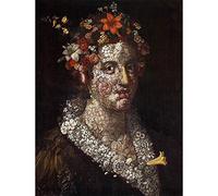 Wee Blue Coo Painting Collage Flowers Lady Giuseppe Arcimboldo Flora Art Print Poster Wall Decor 12X16 Inch