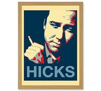 Painting Comedy Hero William Melvin Bill Hicks Hope Style Artwork Framed Wall Art Print A4 Artery8 Light Oak One Size