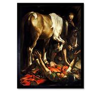 Wee Blue Coo Painting Conversion On The Way To Damascus Caravaggio Art Print Framed Poster Wall Decor 12X16 Inch