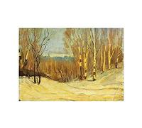 Wee Blue Coo Painting Cullen Winter Near Montreal Wall Art Print