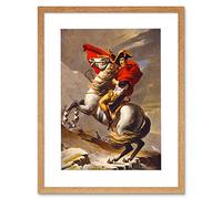 Wee Blue Coo Painting David Napoleon Crossing Alps Framed Print Picture F12X782