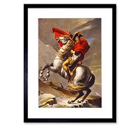 Wee Blue Coo Painting David Napoleon Crossing Alps Picture Framed Wall Art Print