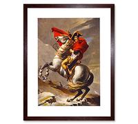 Wee Blue Coo Painting David Napoleon Crossing Alps Picture Framed Wall Art Print