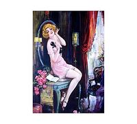 Wee Blue Coo Painting Deco Flapper Woman Candlestick Telephone Picture Wall Art Print